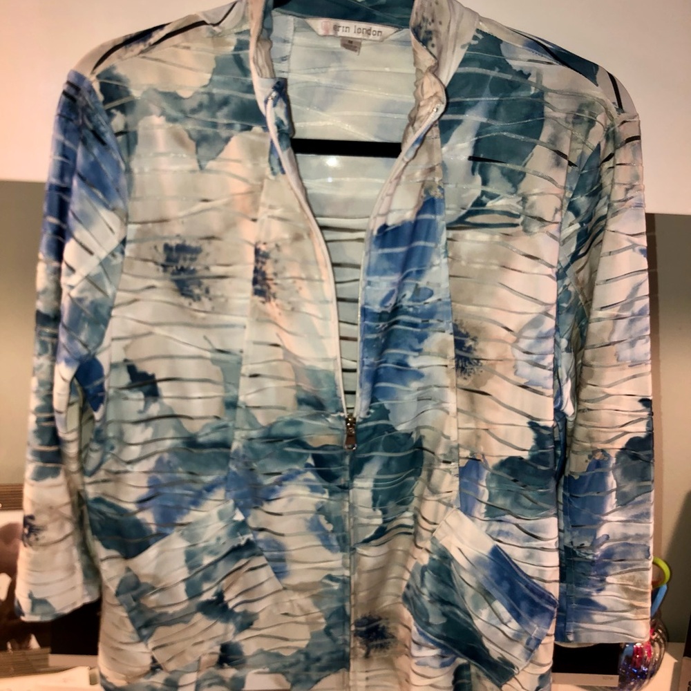 Women’s Erin London Blue and White Jacket